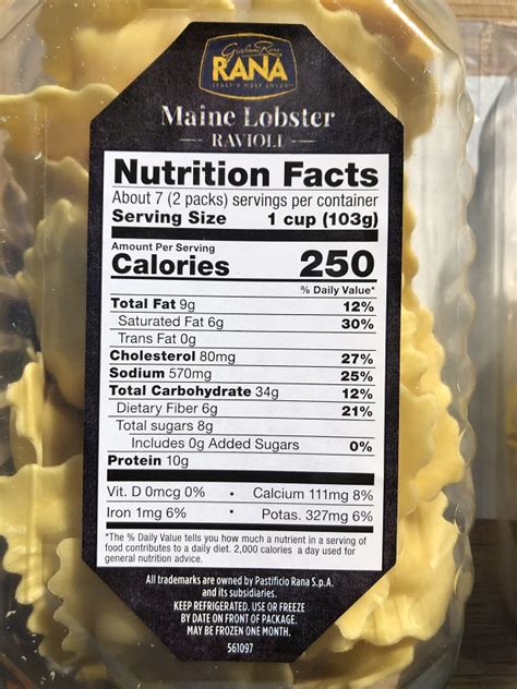 How many protein are in ravioli - calories, carbs, nutrition