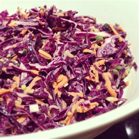 How many protein are in red cabbage cole slaw - calories, carbs, nutrition