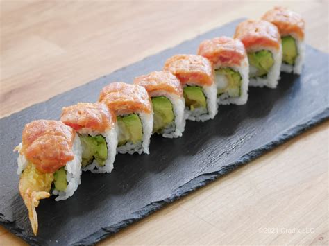 How many protein are in red dragon roll - calories, carbs, nutrition