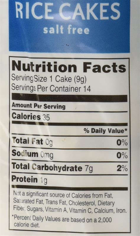 How many protein are in rice cakes - calories, carbs, nutrition