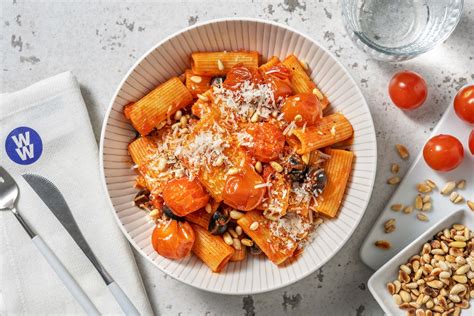 How many protein are in rigatoni with fresh roasted tomato - calories, carbs, nutrition