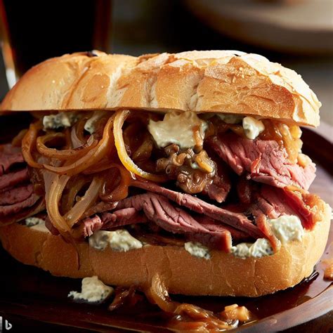 How many protein are in roast beef, blue cheese, onions - calories, carbs, nutrition