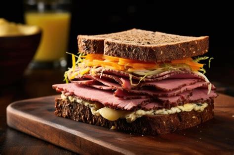 How many protein are in roast beef and cheddar on rye - calories, carbs, nutrition