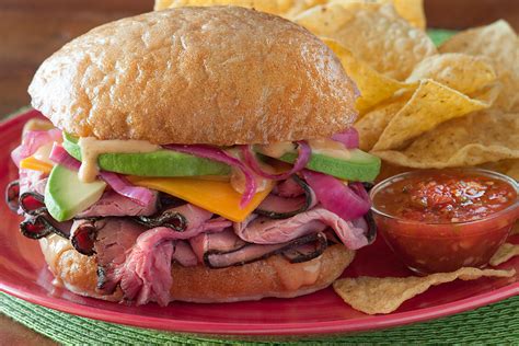 How many protein are in roast beef and cheddar with ciabatta - calories, carbs, nutrition