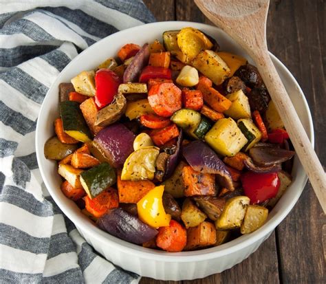 How many protein are in roasted balsamic vegetables - calories, carbs, nutrition