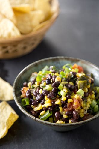 How many protein are in roasted corn, pepper and black bean salsa - calories, carbs, nutrition