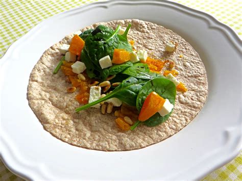 How many protein are in roasted pumpkin wrap - calories, carbs, nutrition