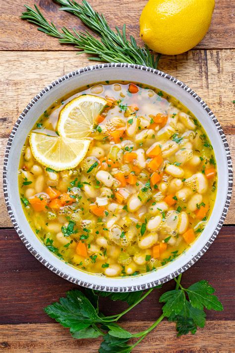 How many protein are in rosemary white bean soup - calories, carbs, nutrition