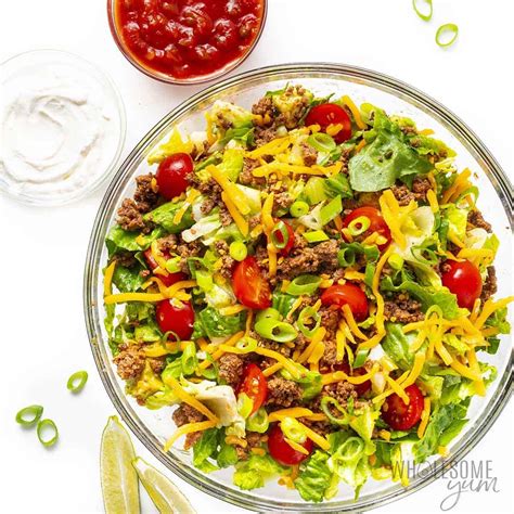 How many protein are in salad entree taco beef - calories, carbs, nutrition