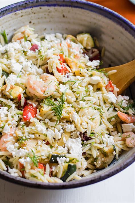 How many protein are in salad orzo shrimp dill & cucumber 1 oz - calories, carbs, nutrition