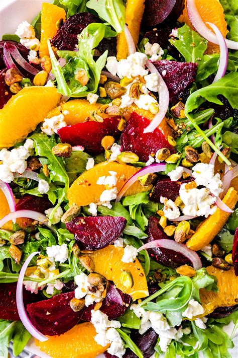 How many protein are in salad roasted beet & orange salad 1/2 cup - calories, carbs, nutrition