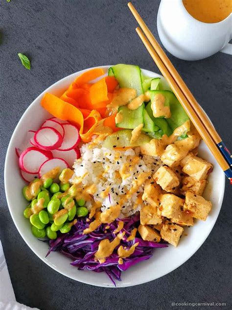 How many protein are in salade poka?bowl tofu - calories, carbs, nutrition