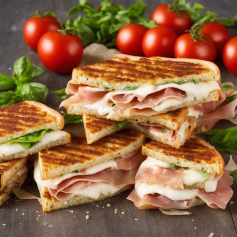 How many protein are in salami and fresh mozzarella panini - calories, carbs, nutrition