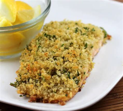 How many protein are in salmon bake with panko coating - calories, carbs, nutrition