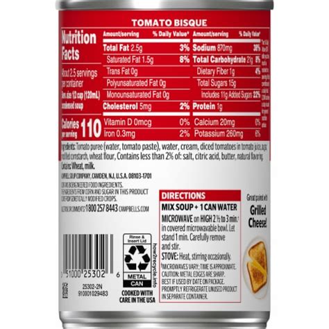 How many protein are in sammies soup tomato creamy condensed 8 oz - calories, carbs, nutrition