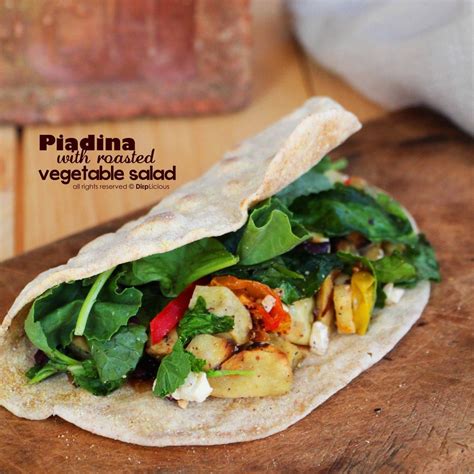 How many protein are in sand vegetable greek grilled piadina - calories, carbs, nutrition