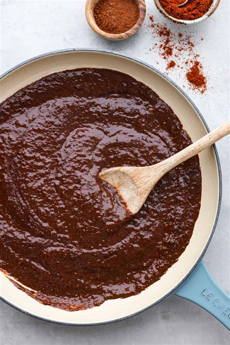 How many protein are in sauce - mole poblano, prepared from recipe - calories, carbs, nutrition