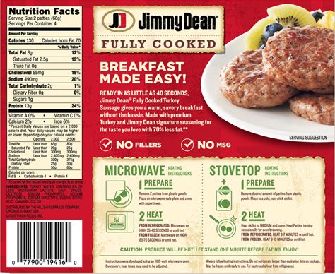 How many protein are in sausage brkf patty turkey 1.6 oz raw 2 ea - calories, carbs, nutrition