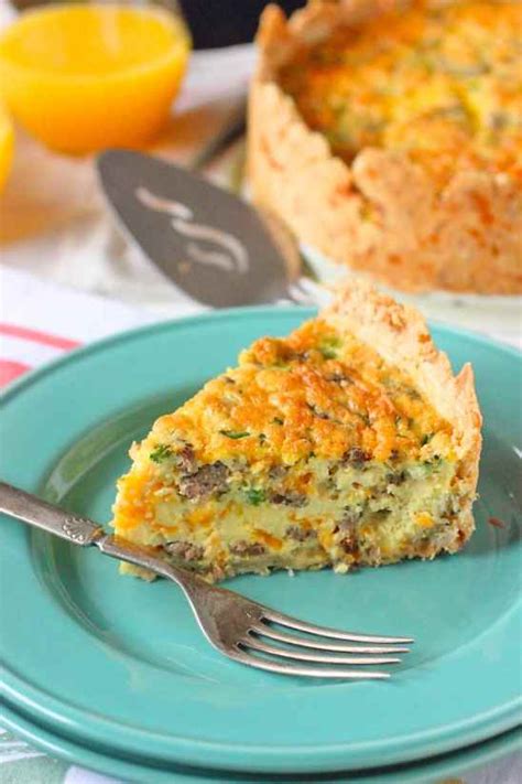 How many protein are in sausage cheddar breakfast biscuit quiche - calories, carbs, nutrition