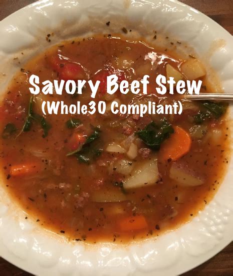 How many protein are in savory beef stew - calories, carbs, nutrition