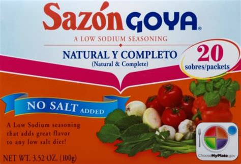 How many protein are in sazon - calories, carbs, nutrition