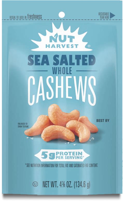 How many protein are in sea salt caramel cashew - calories, carbs, nutrition