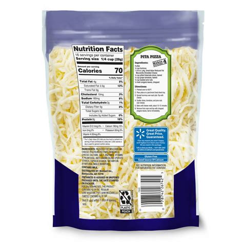 How many protein are in shredded mozzarella cheese (3664.3) - calories, carbs, nutrition