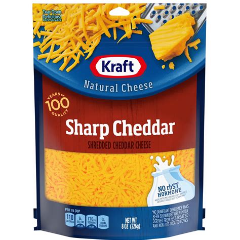 How many protein are in shredded sharp cheddar - calories, carbs, nutrition