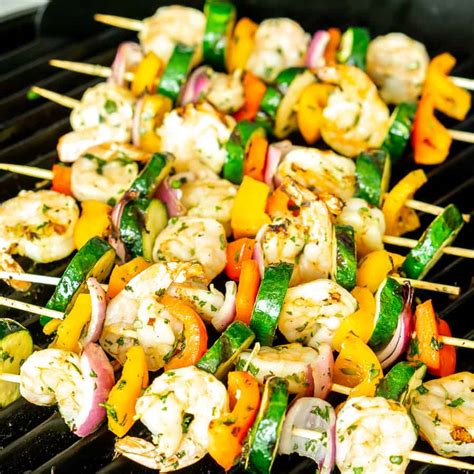 How many protein are in shrimp 21/25 skewer grilled 4 shrimp 1 skewer - calories, carbs, nutrition