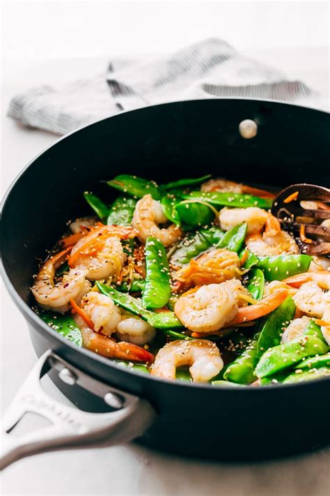 How many protein are in shrimp and snow pea stir-fry - calories, carbs, nutrition