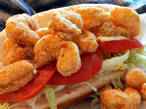 How many protein are in shrimp po boy basket - calories, carbs, nutrition