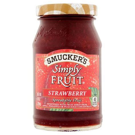 How many protein are in simply fruit strawberry jam - calories, carbs, nutrition