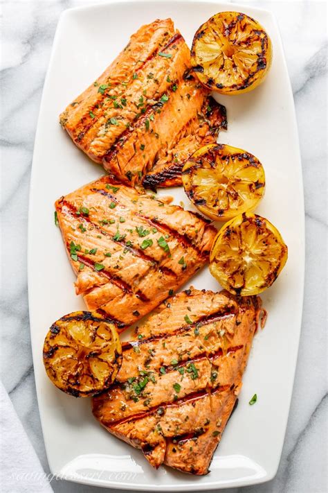 How many protein are in simply grilled lemon salmon platter - calories, carbs, nutrition