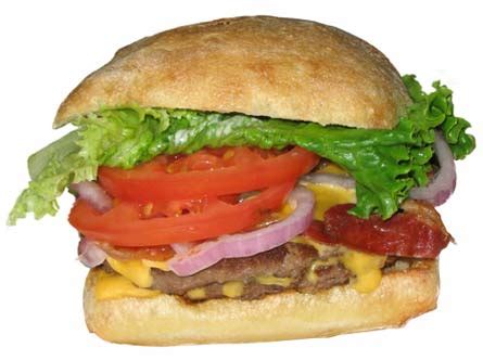 How many protein are in single bacon n' cheese ciabatta burger - calories, carbs, nutrition