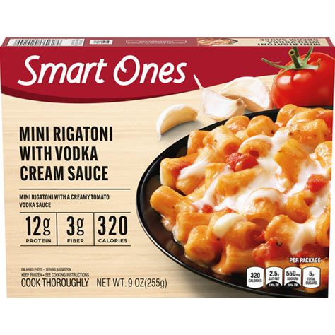 How many protein are in smart one mini rigatoni with vodka cream sauce - calories, carbs, nutrition