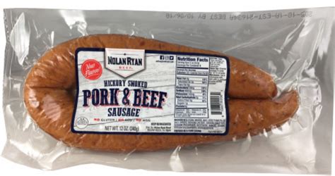 How many protein are in smoked pork and beef sausage - calories, carbs, nutrition