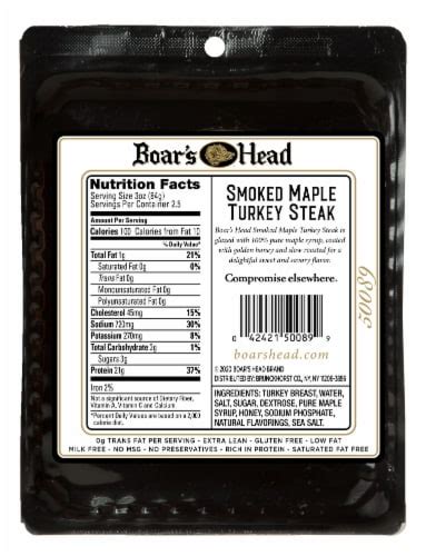 How many protein are in smoked turkey boar's head (62331.16) - calories, carbs, nutrition