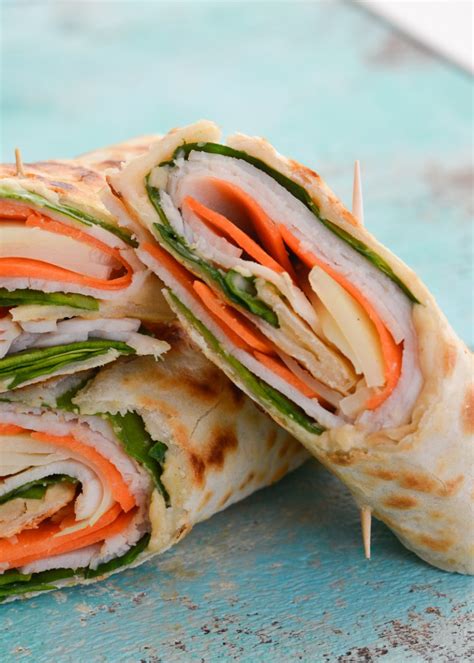 How many protein are in smoked turkey hummus wrap with baby carrots - calories, carbs, nutrition