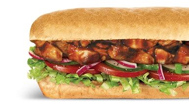 How many protein are in smokehouse bbq chicken sub - calories, carbs, nutrition