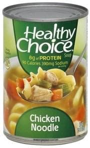 How many protein are in soup, healthy choice chicken noodle soup, canned - calories, carbs, nutrition