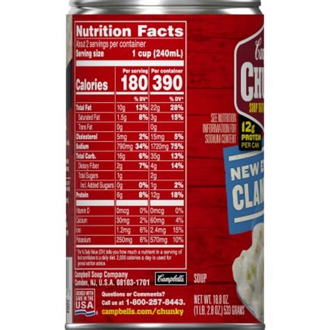 How many protein are in soup chowder vegetable campbells 6 oz - calories, carbs, nutrition