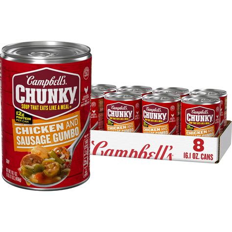 How many protein are in soup gumbo chicken campbells 16 oz - calories, carbs, nutrition