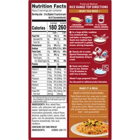 How many protein are in spanish rice (bostwick) - calories, carbs, nutrition