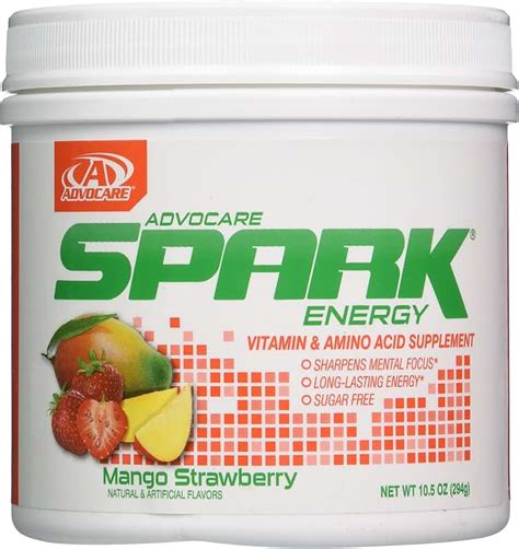 How many protein are in spark energy drink-mango strawberry - calories, carbs, nutrition