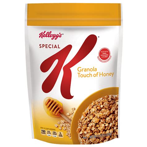 How many protein are in special k-low fat granola-touch of honey 52 g - calories, carbs, nutrition