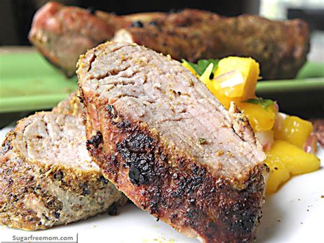 How many protein are in spice-rubbed pork loin - calories, carbs, nutrition