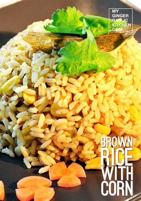 How many protein are in spiced brown rice with corn - calories, carbs, nutrition