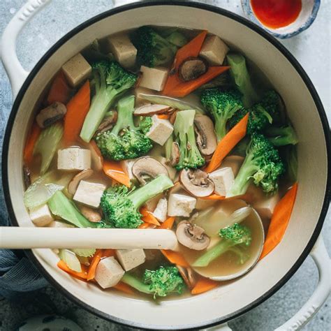 How many protein are in spicy asian vegetable soup - calories, carbs, nutrition