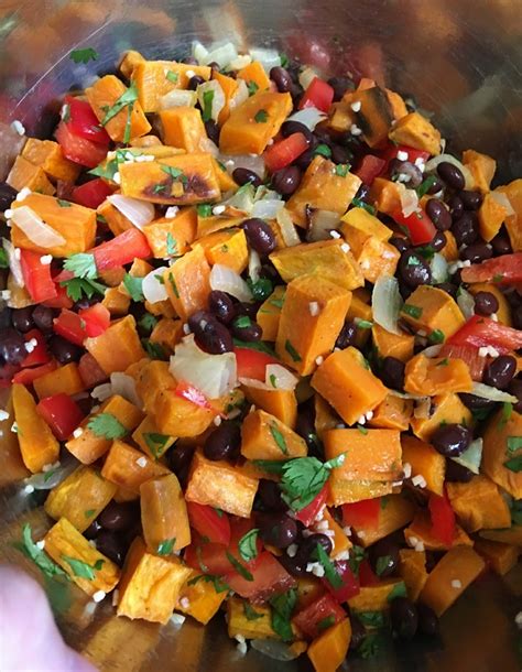 How many protein are in spicy sweet potato salad - calories, carbs, nutrition