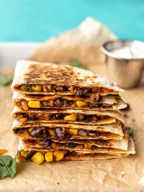 How many protein are in spicy two-bean quesadilla - calories, carbs, nutrition